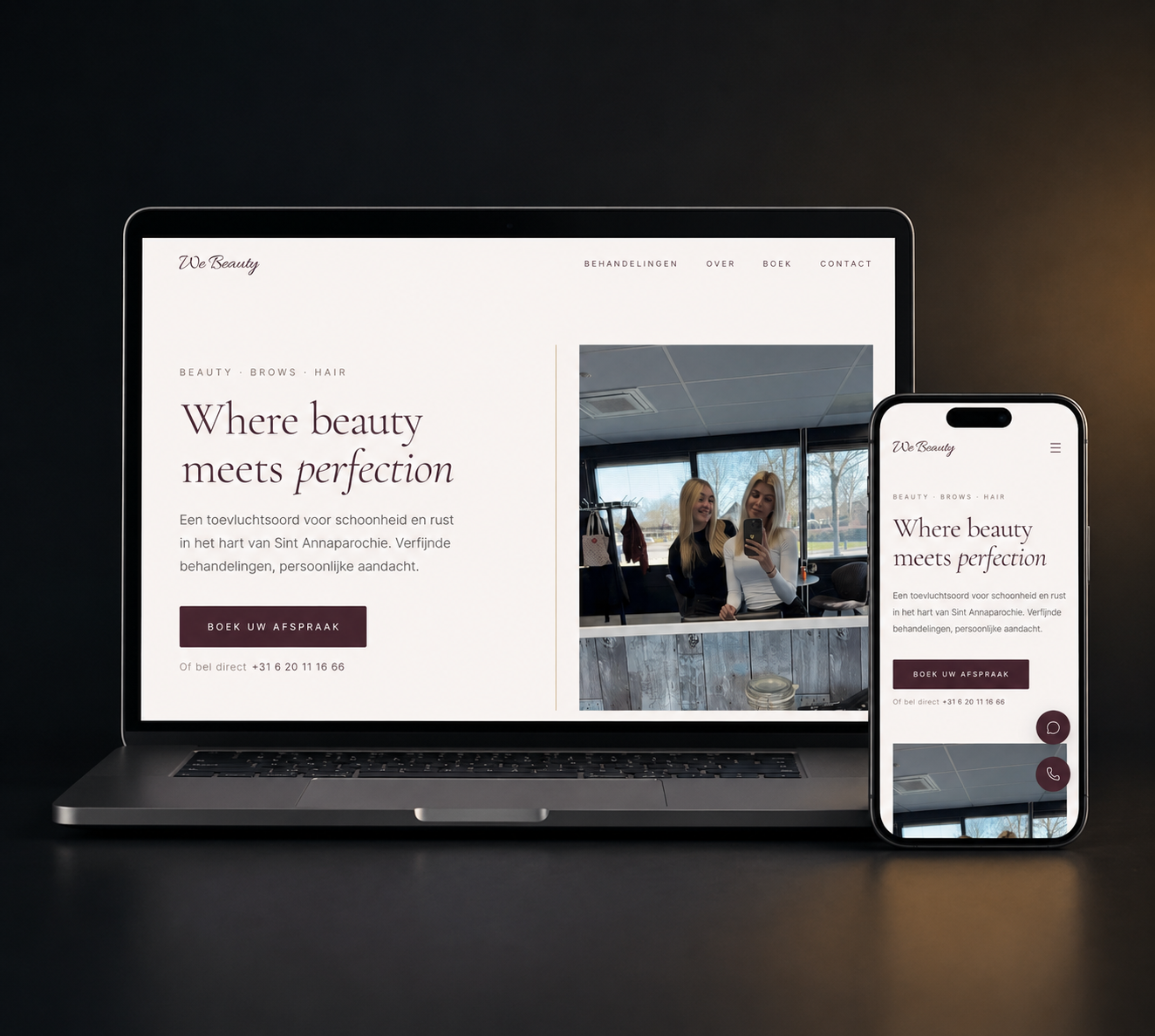 We Beauty mockup